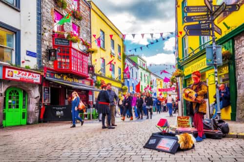 Galway City, surrounded by Irish countryside, is one of the most beautiful places in Ireland to visit. 